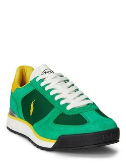 Polo Ralph Lauren Varick Lace Up Trainers - view 2, Green/Yellow