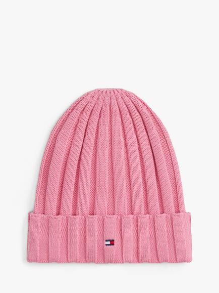 Tommy Hilfiger Kids' Cotton Beanie Hat and Gloves Set, Mystic Pink - view 2, Mystic Pink