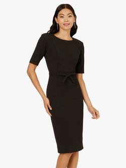 Adrianna Papell Bow Front Sheath Dress, Black, Black