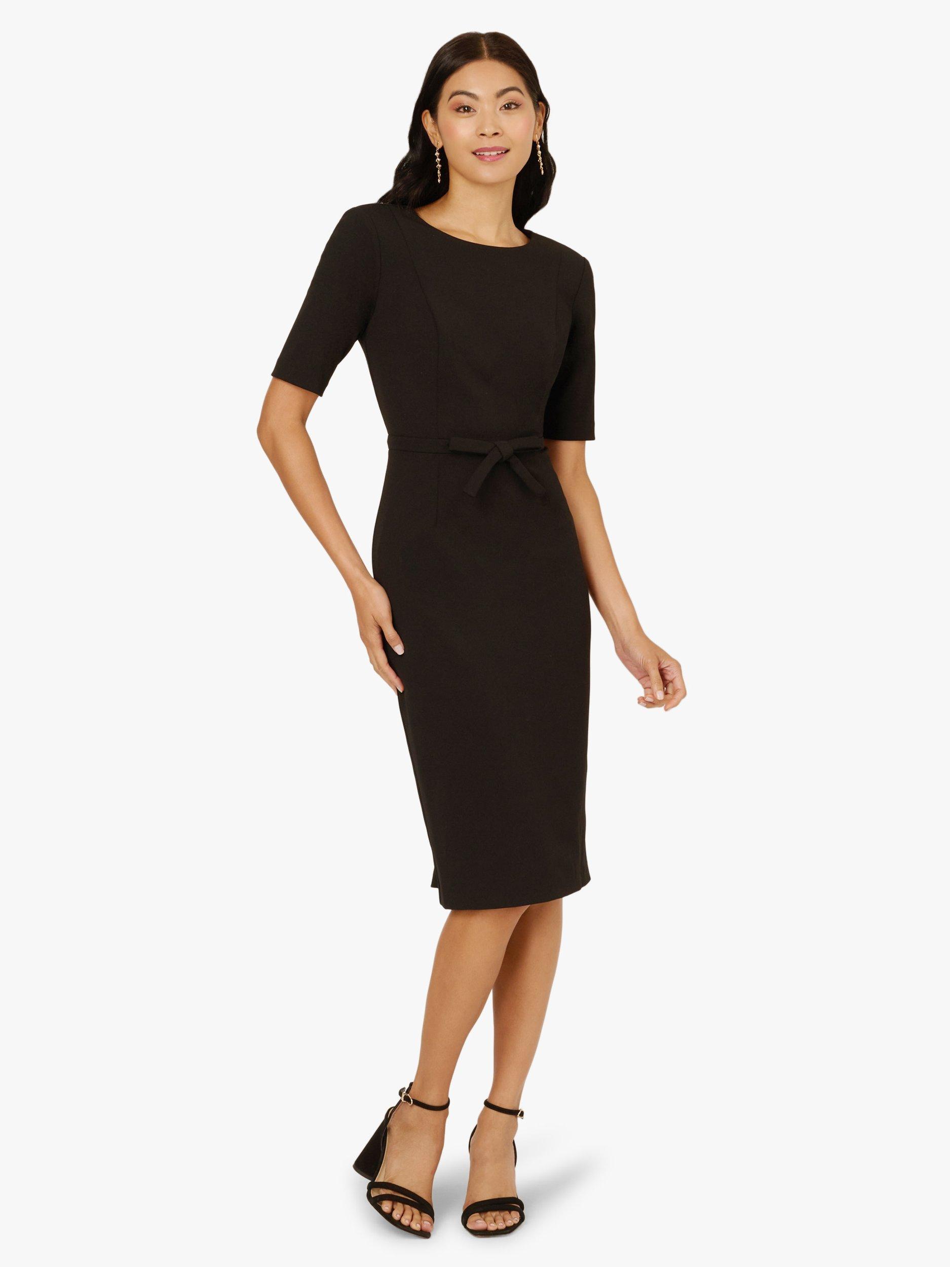 Product image 2 of 7, which shows Adrianna Papell Bow Front Sheath Dress, Black, 6