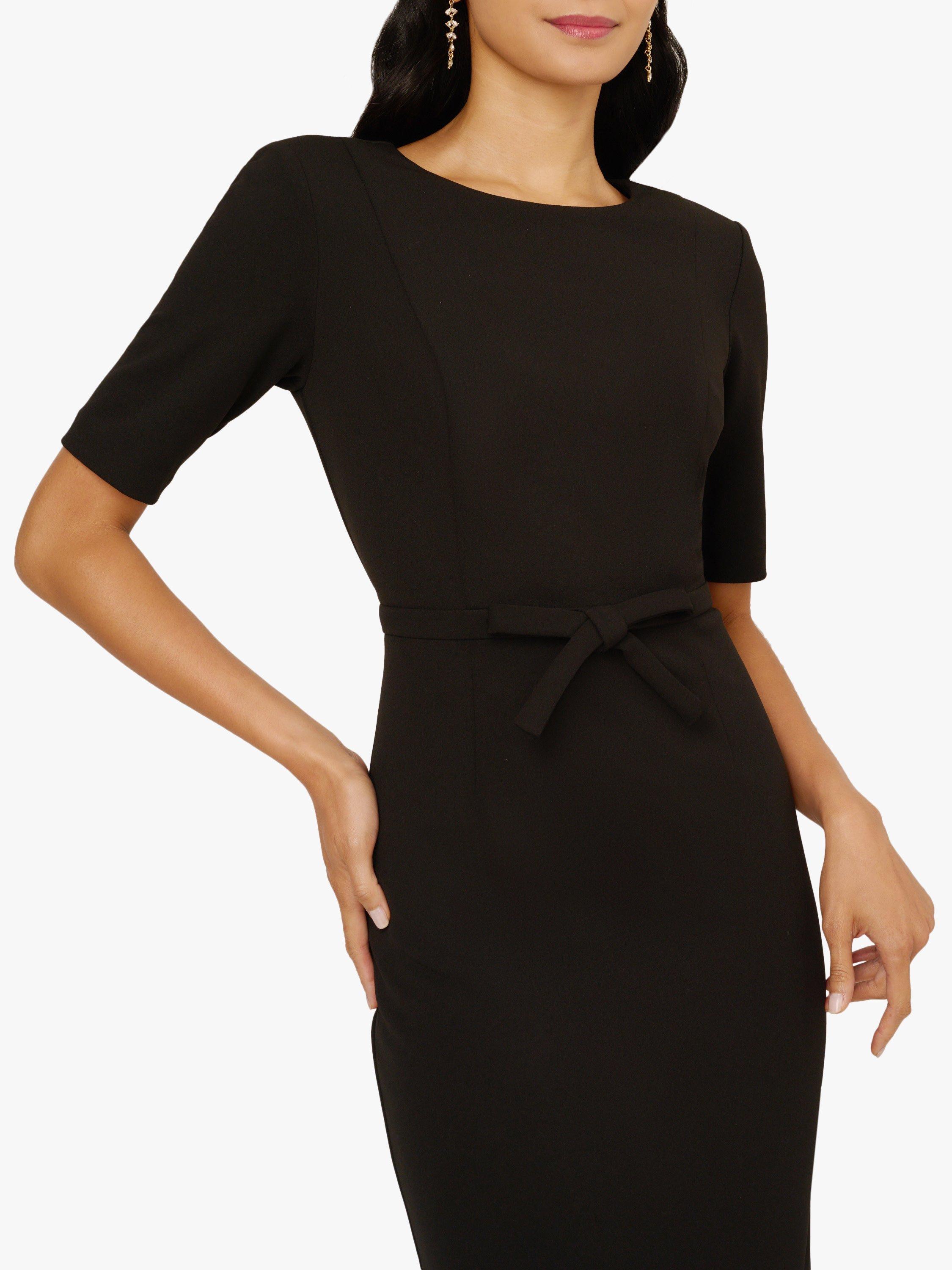 Product image 4 of 7, which shows Adrianna Papell Bow Front Sheath Dress, Black, 6