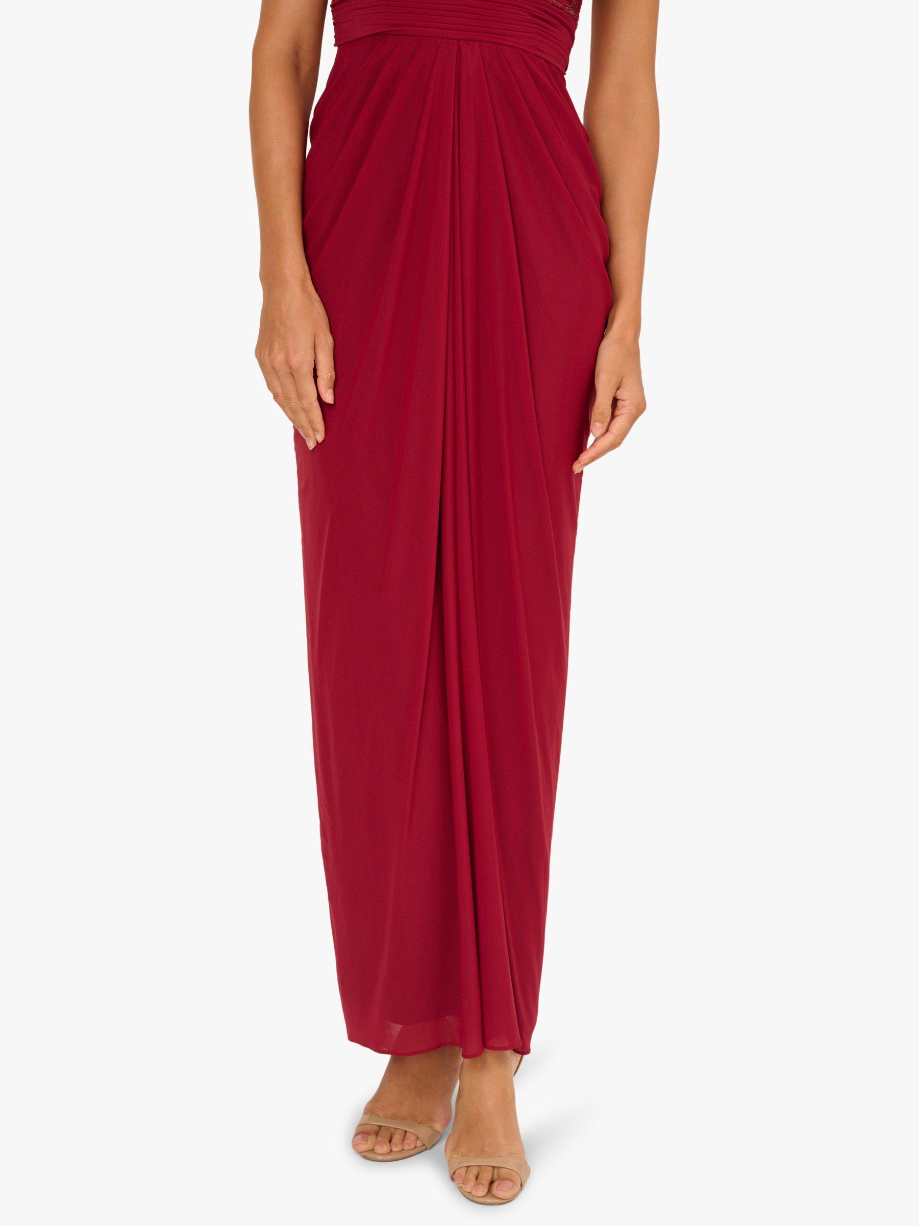 Product image 5 of 6, which shows Adrianna Papell Studio Sequin Tulle Maxi Dress, Garnet, 6