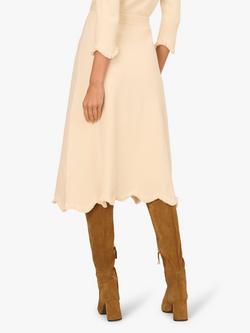 Adrianna Papell Scallop Hem Knit Skirt, Cream - view 2, Cream