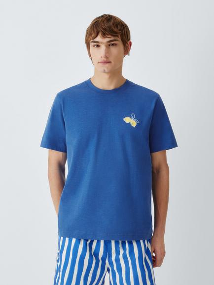 John Lewis Cotton Resort T-Shirt, Nouvean Blue, Nouvean Blue