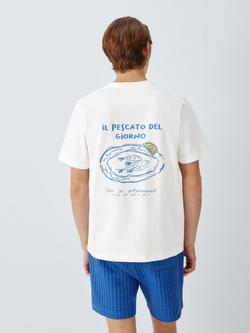 John Lewis Cotton Resort T-Shirt, White - view 2, White