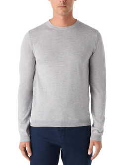Oliver Sweeney Camber Merino Wool Crew Neck Jumper, Charcoal Marl