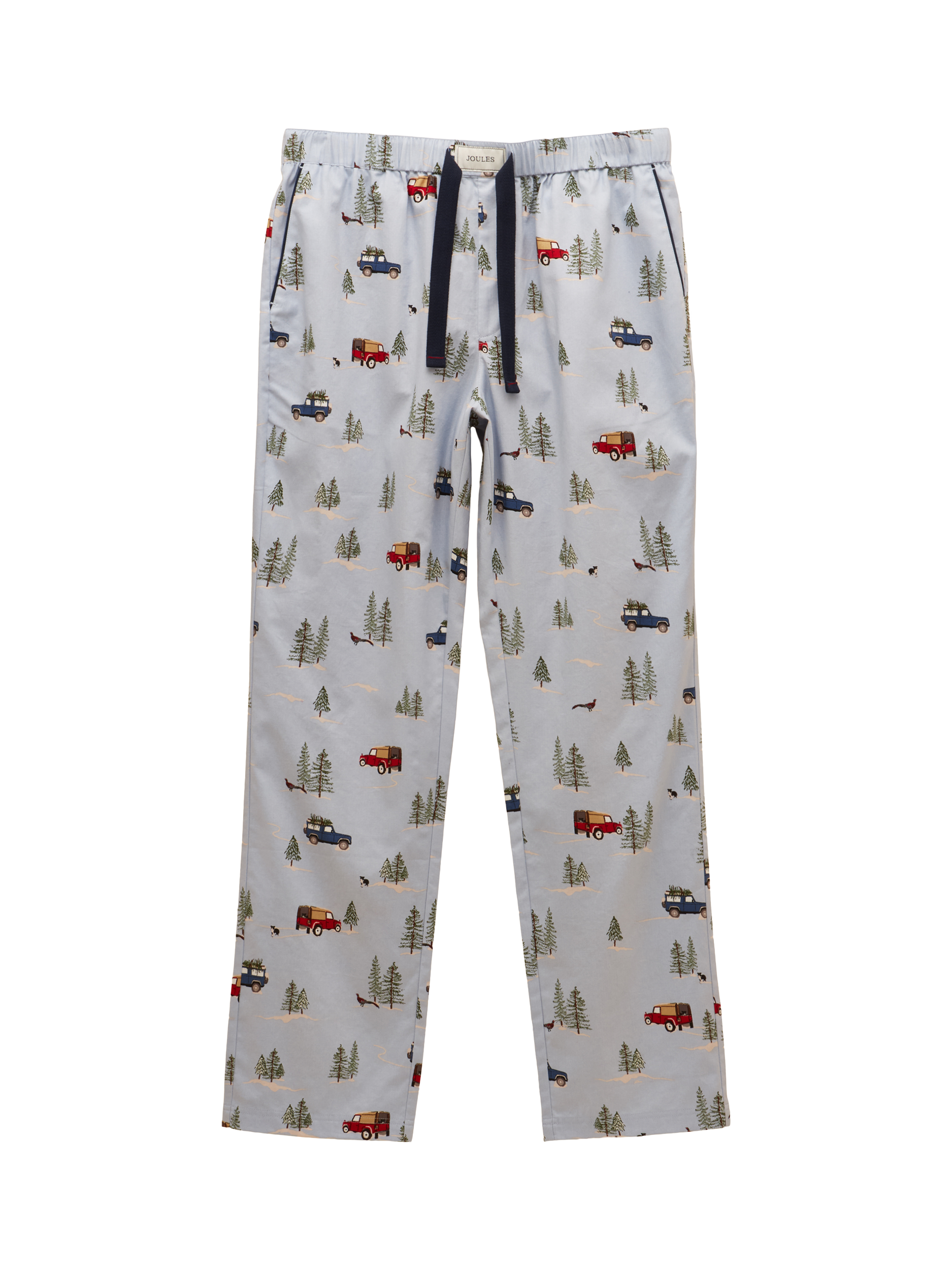 Product image 5 of 5, which shows Joules Cotton Print Pyjama Bottoms, Light Blue, S