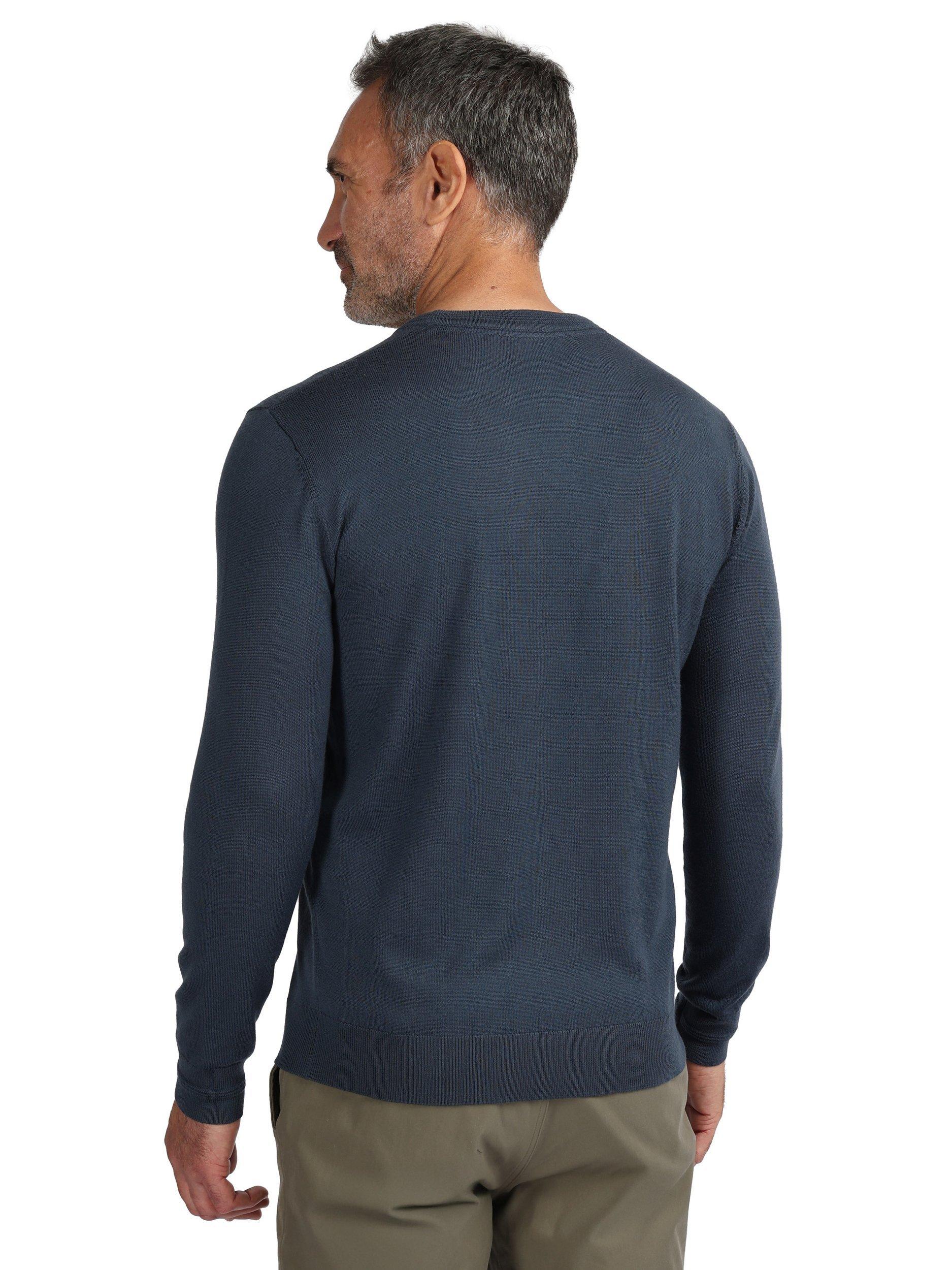 Product image 2 of 11, which shows Rohan Merino Wool Crew Neck Jumper, Vesper Blue, S