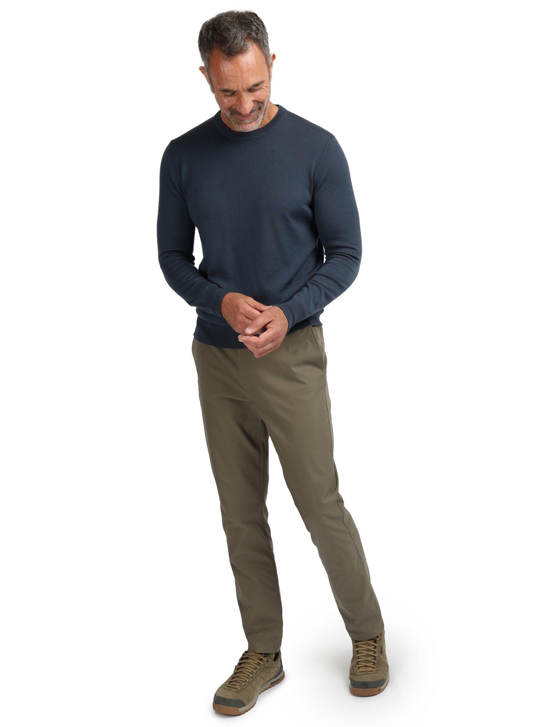 Product image 4 of 11, which shows Rohan Merino Wool Crew Neck Jumper, Vesper Blue, S