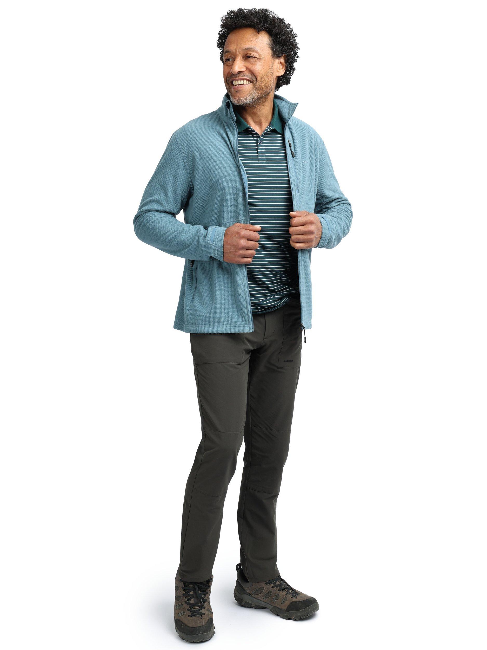 Product image 3 of 8, which shows Rohan Microgrid Fleece Jacket, Shadow Blue, S