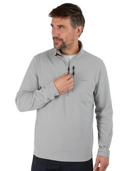Rohan Men's Microgrid Zip-Neck Mid-Layer Top, Haze Grey, Haze Grey