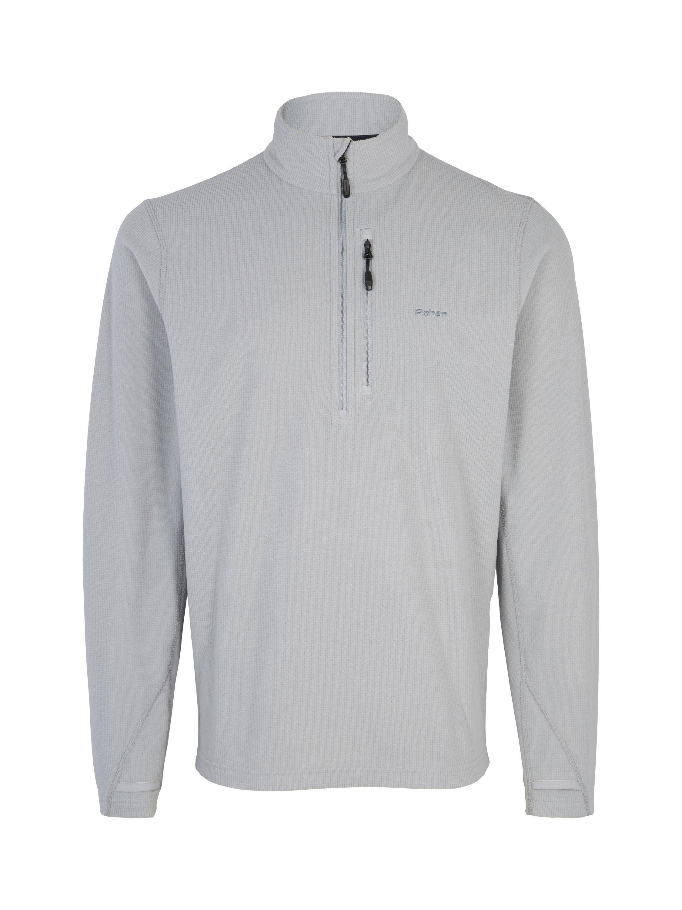 Product image 3 of 6, which shows Rohan Men's Microgrid Zip-Neck Mid-Layer Top, Haze Grey, S