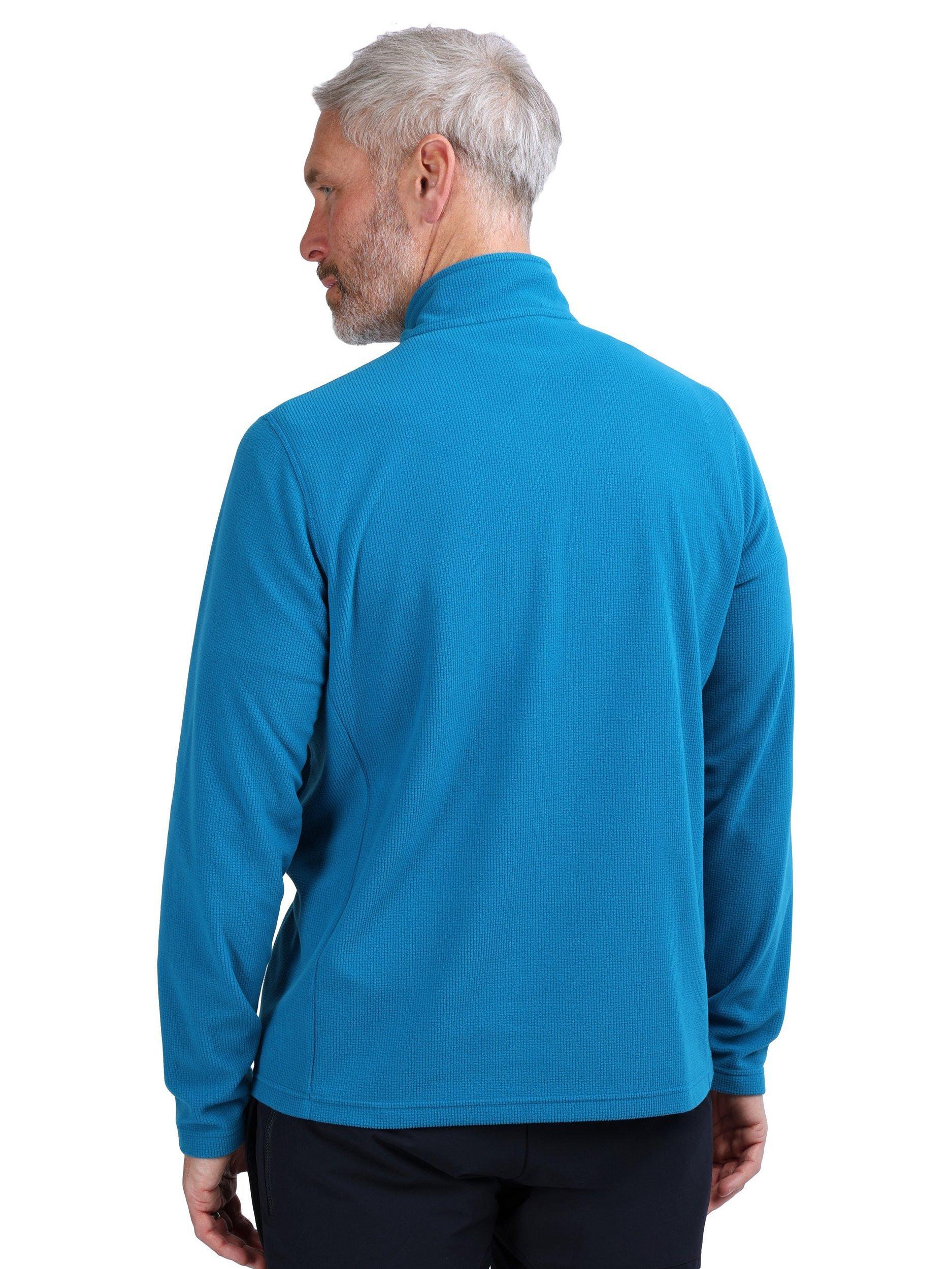 Product image 2 of 6, which shows Rohan Men's Microgrid Zip-Neck Mid-Layer Top, Nordic Blue, S