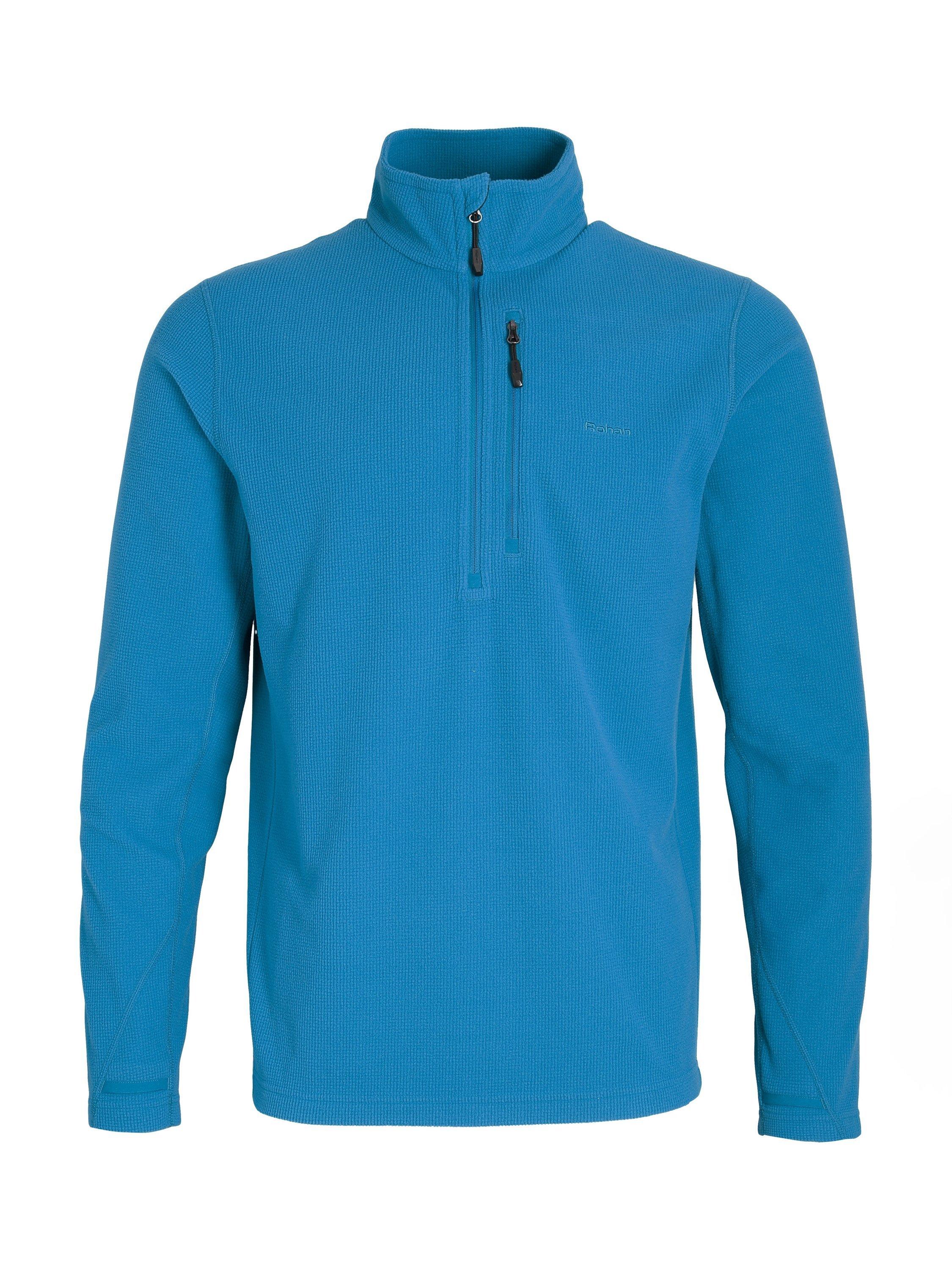 Product image 3 of 6, which shows Rohan Men's Microgrid Zip-Neck Mid-Layer Top, Nordic Blue, S