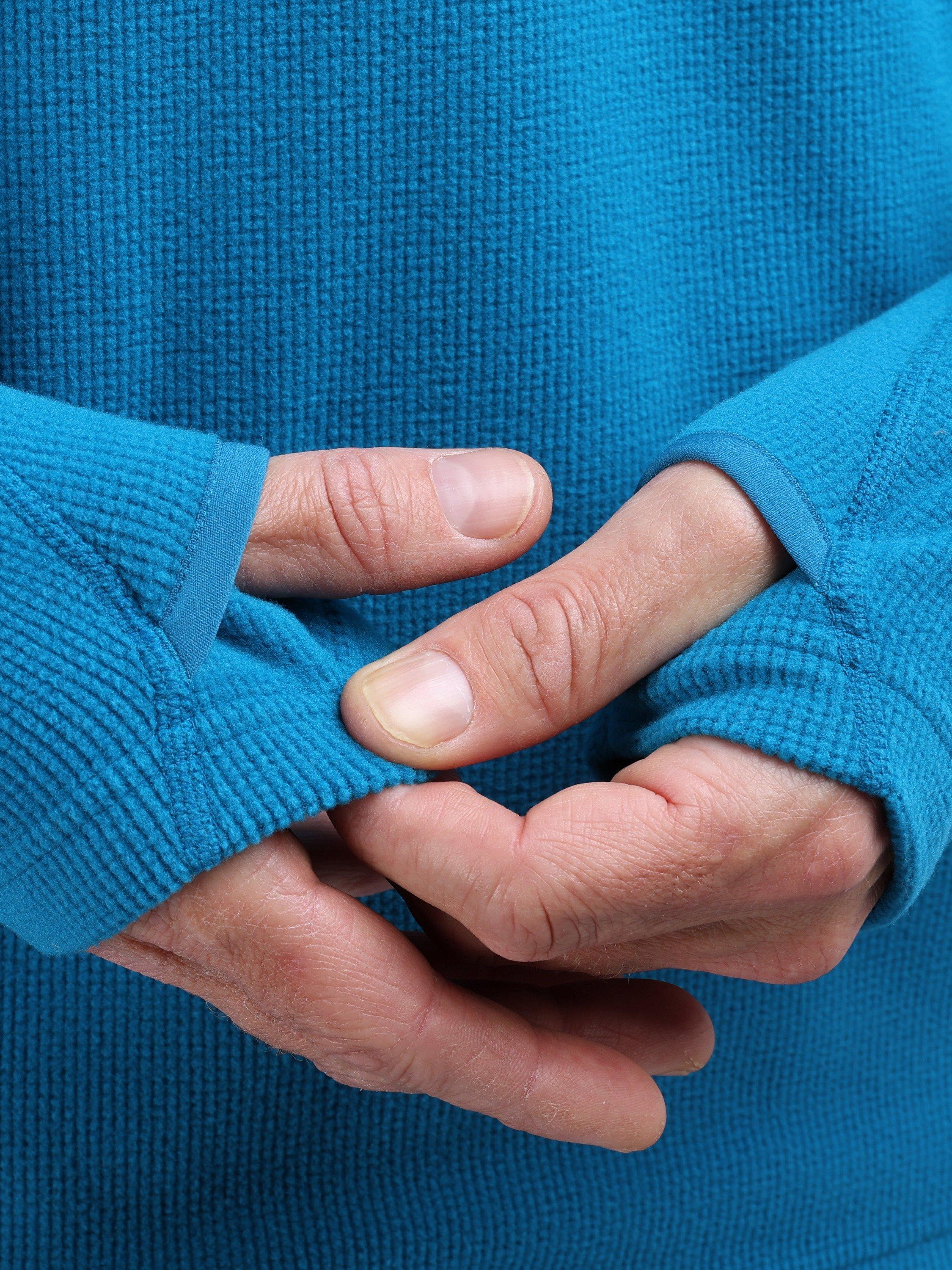 Product image 5 of 6, which shows Rohan Men's Microgrid Zip-Neck Mid-Layer Top, Nordic Blue, S