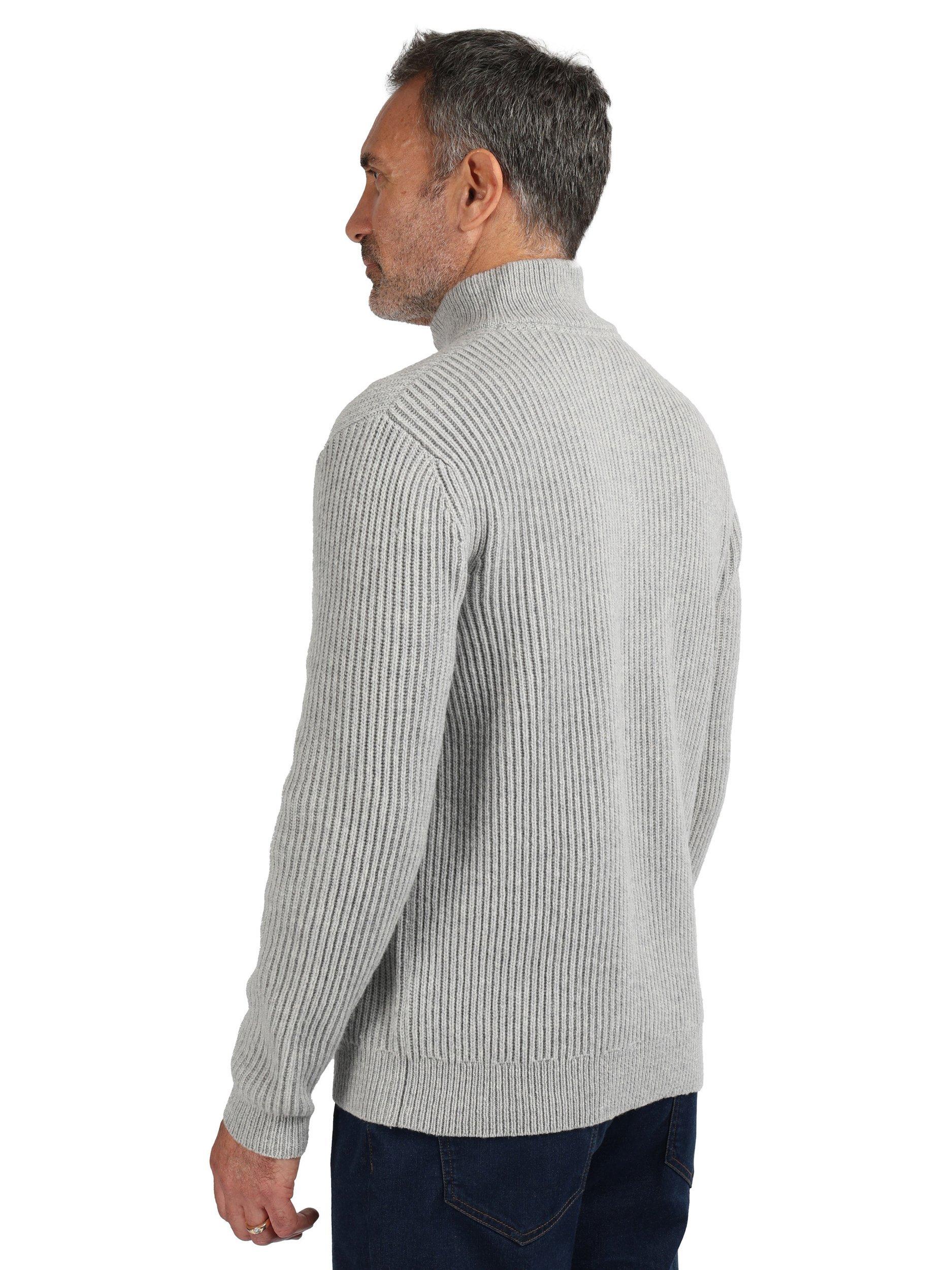 Product image 2 of 5, which shows Rohan Broxburn Wool Blend Zip Neck Jumper, Light Grey, S