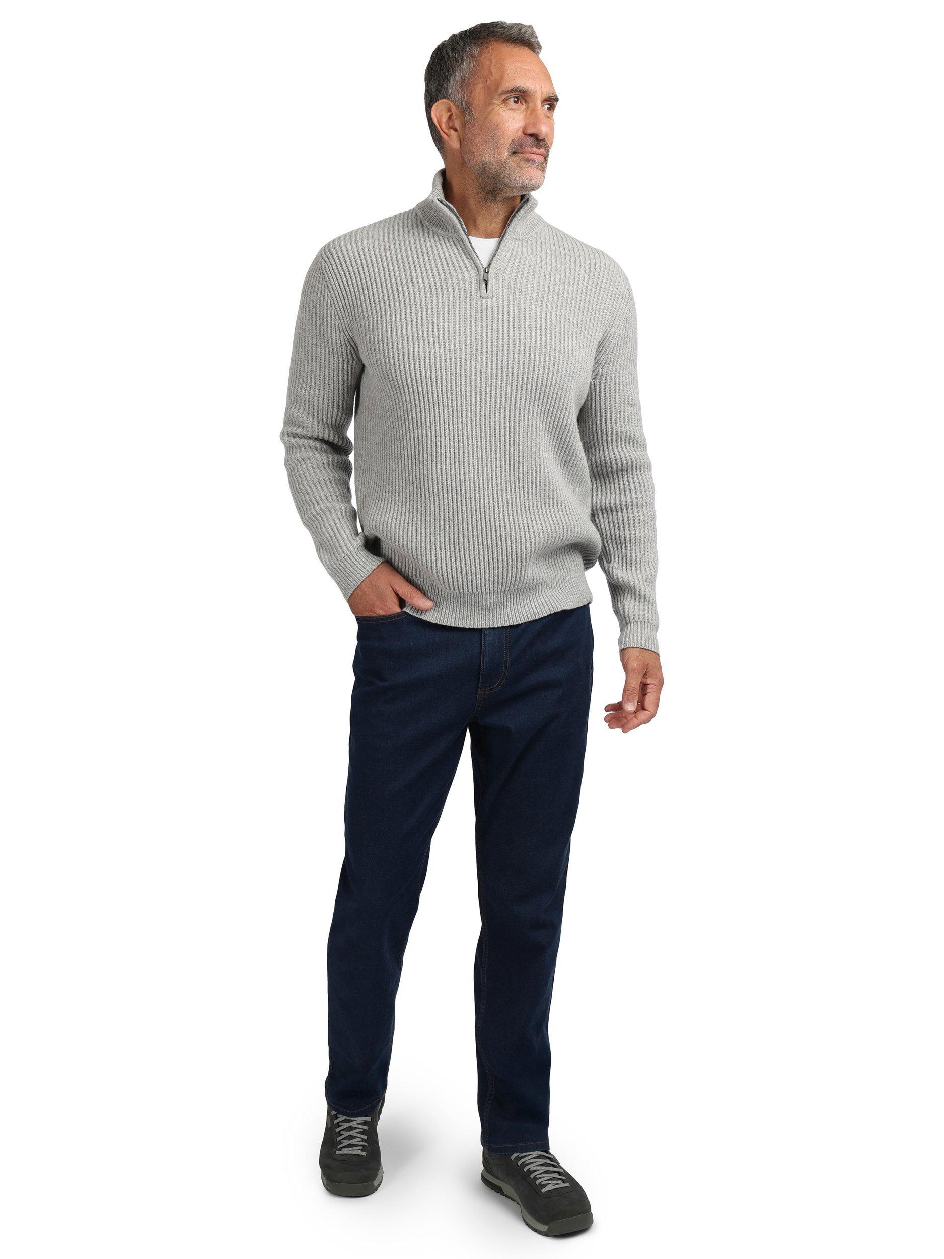 Product image 4 of 5, which shows Rohan Broxburn Wool Blend Zip Neck Jumper, Light Grey, S