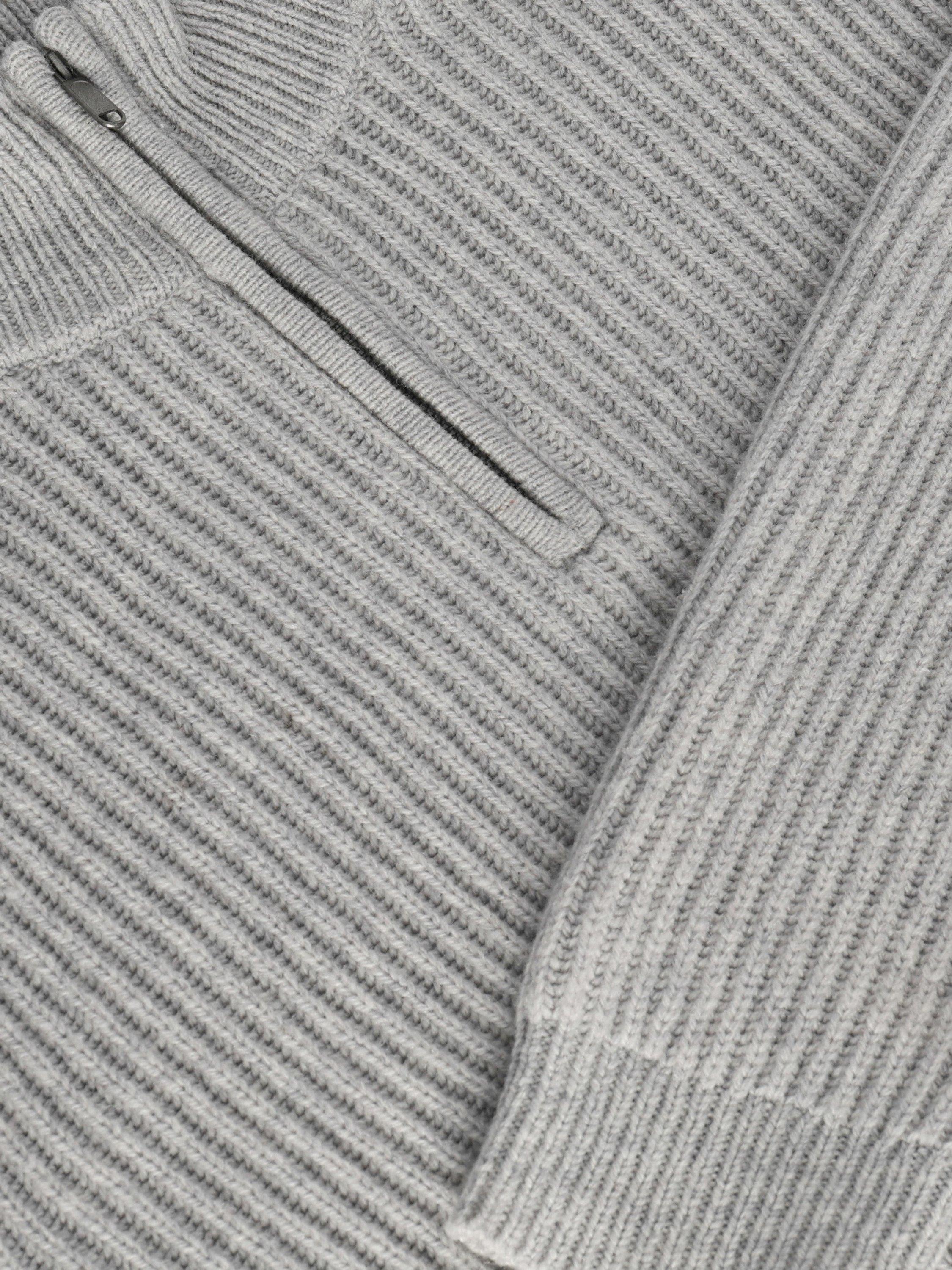 Product image 5 of 5, which shows Rohan Broxburn Wool Blend Zip Neck Jumper, Light Grey, S