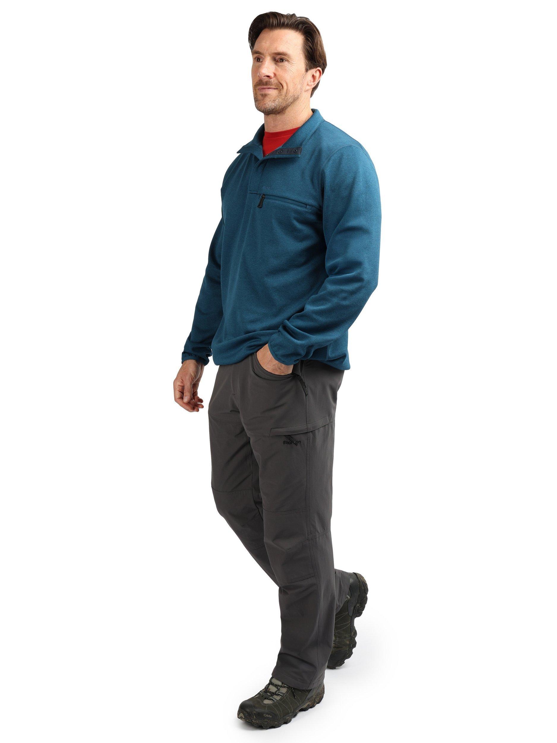 Product image 4 of 7, which shows Rohan Men's Campfire Fleece, Tarn Blue Marl, S
