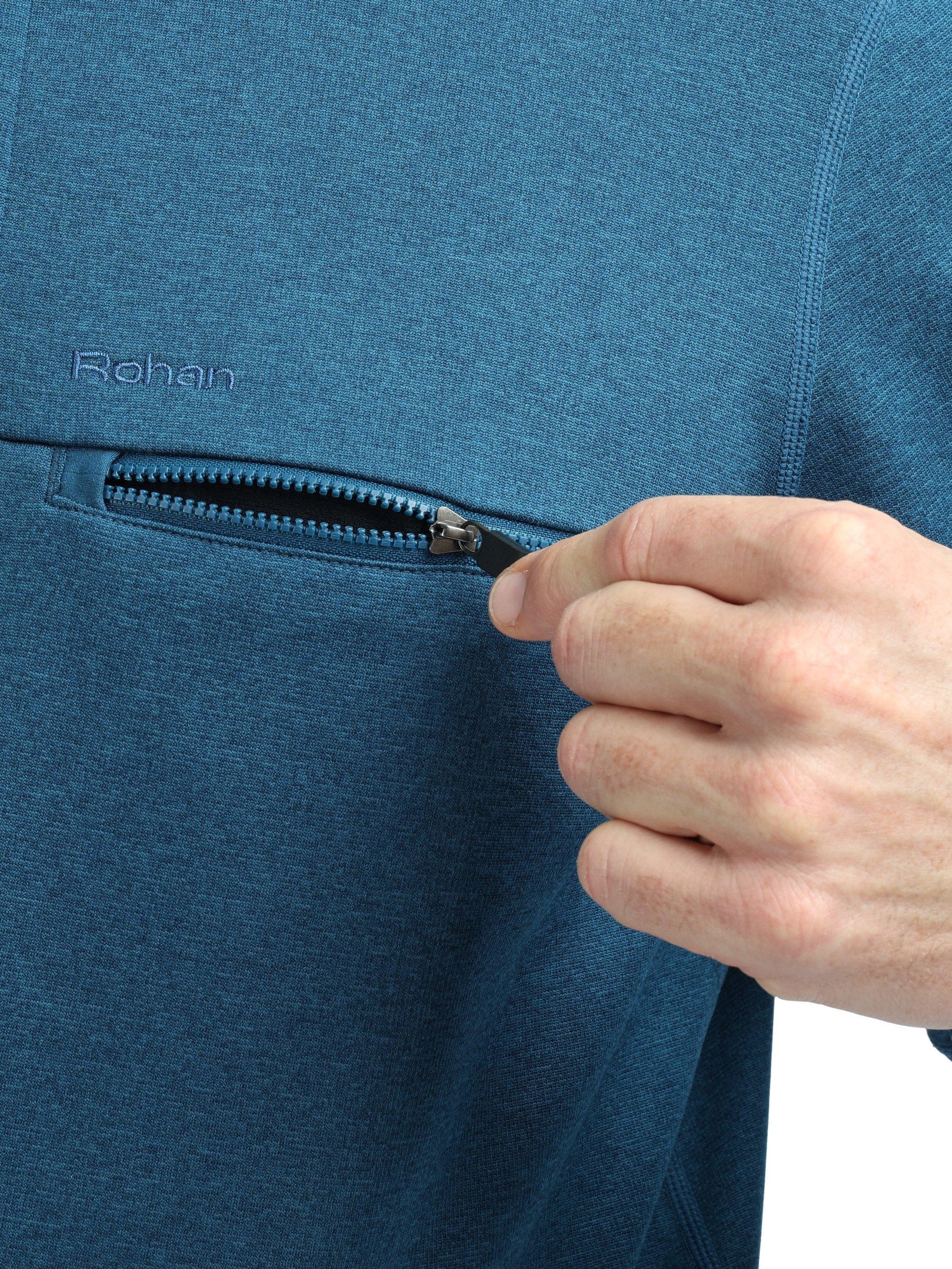 Product image 6 of 7, which shows Rohan Men's Campfire Fleece, Tarn Blue Marl, S