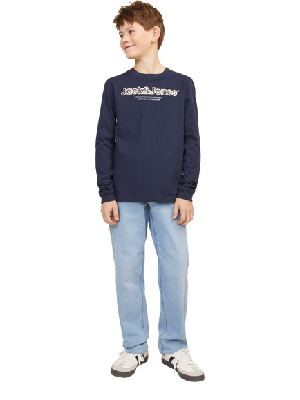 Jack & Jones Kids' Clark Regular Jeans, Blue Denim, Blue Denim