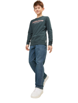Jack & Jones Kids' Clark Regular Jeans, Blue Denim - view 2, Blue Denim