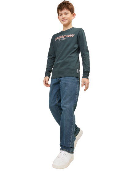 Jack & Jones Kids' Clark Regular Jeans, Blue Denim - view 2, Blue Denim