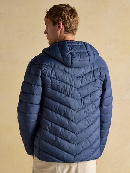 Joules Garrett Showerproof Puffer Jacket, Blue - view 2, Blue