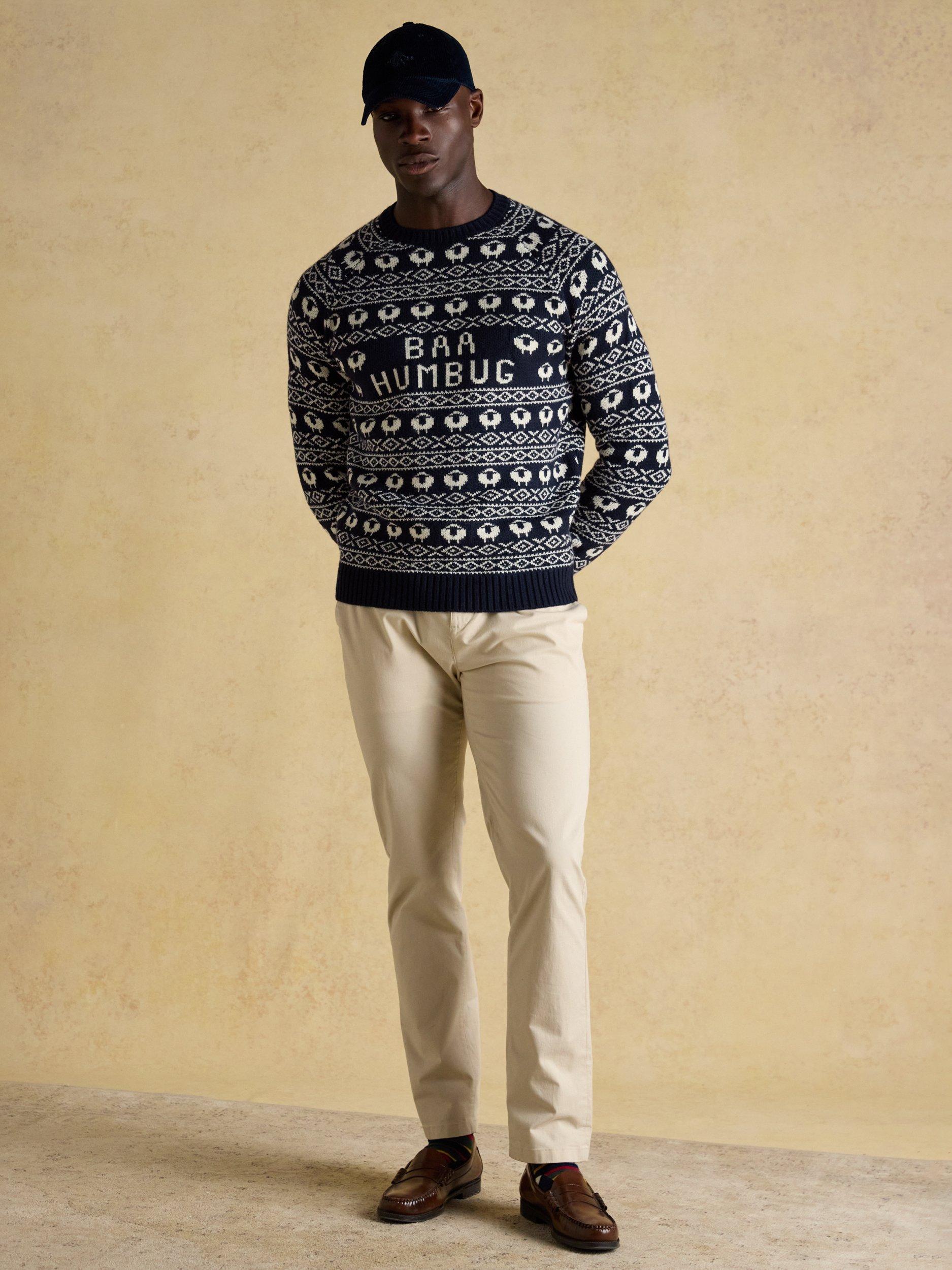 Product image 7 of 8, which shows Joules Crew Neck Christmas Jumper, Navy, S