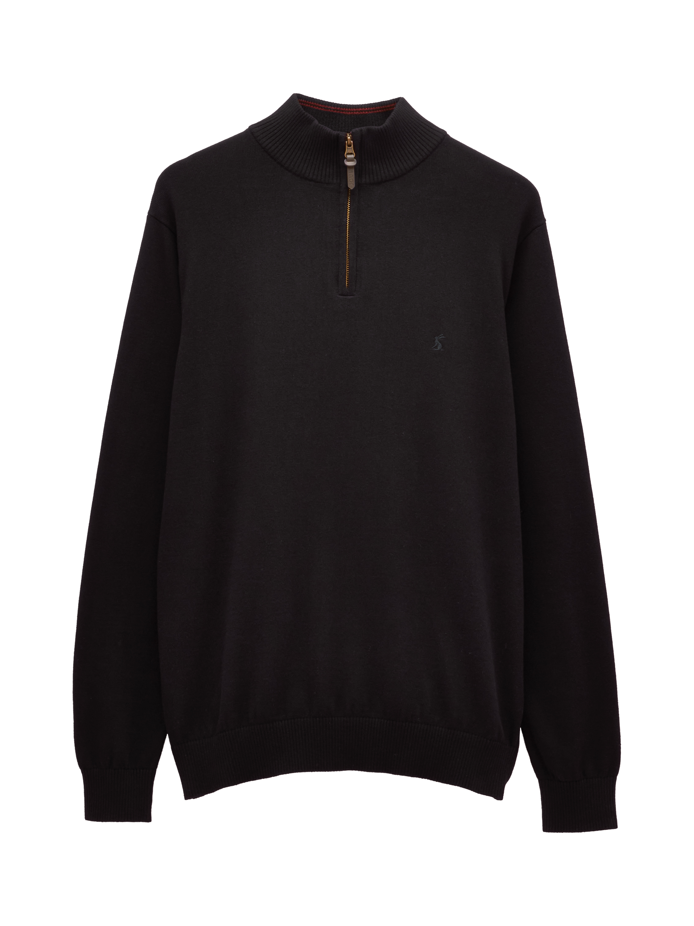 Product image 5 of 8, which shows Joules Cotton Quarter Zip Neck Jumper, Black, XXL