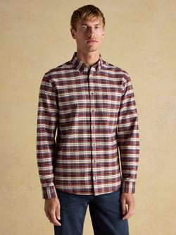 Joules Cotton Check Oxford Shirt, Red, Red