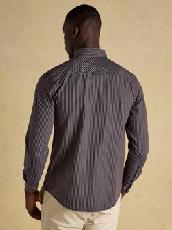 Joules Cotton Stripe Oxford Shirt - view 2, Navy