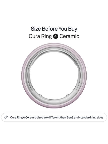 Oura Ring 4 Ceramic Health & Fitness Tracker Smart Ring - view 2, Petal