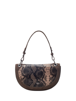 Moda In Pelle Fillipa Curved Crossbody Bag, Taupe