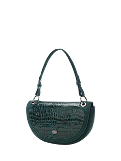 Moda In Pelle Fillipa Curved Crossbody Bag - view 2, Green