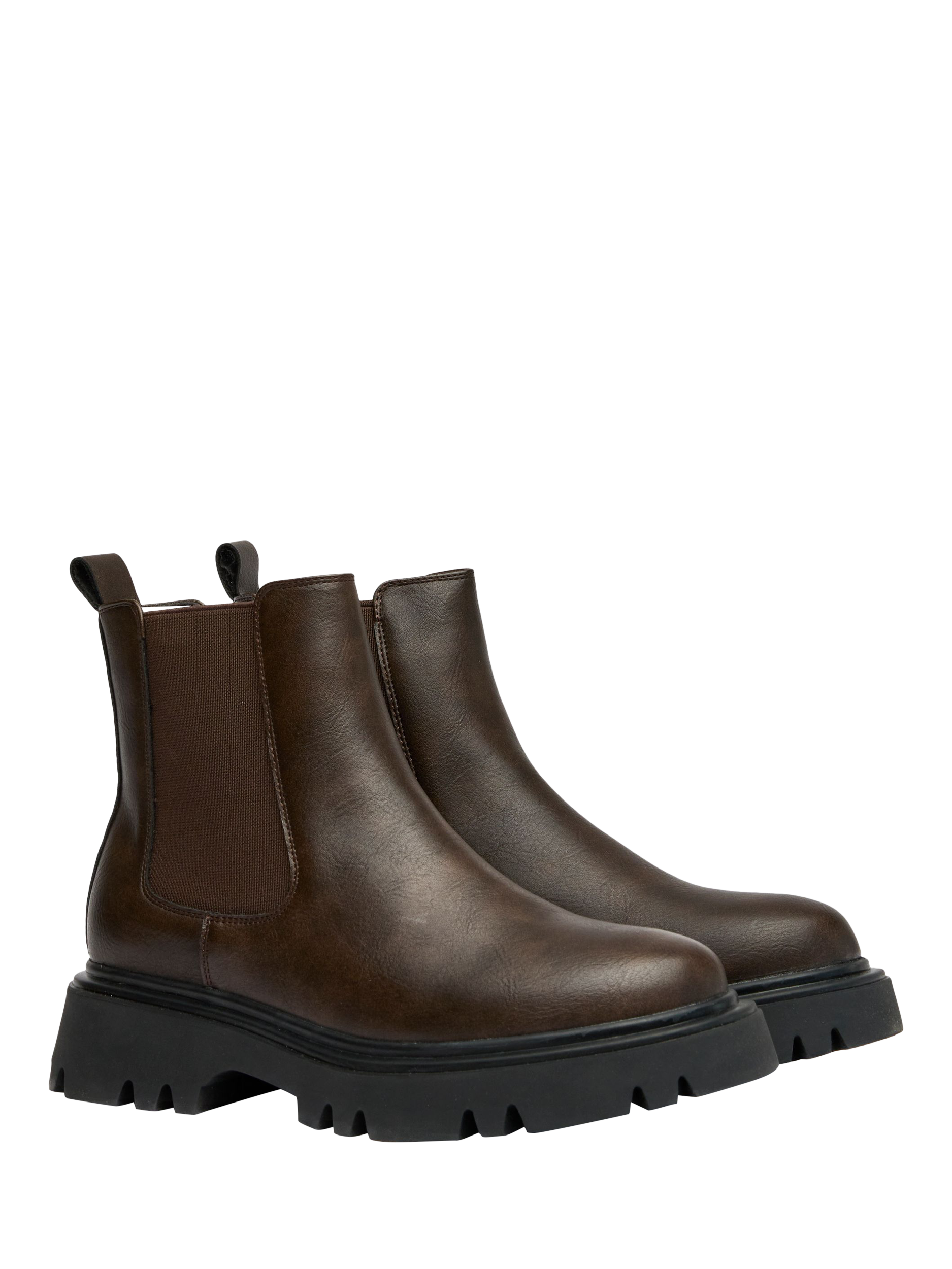 Product image 2 of 4, which shows V.GAN Vegan Russ Chelsea Boots, Brown, 3