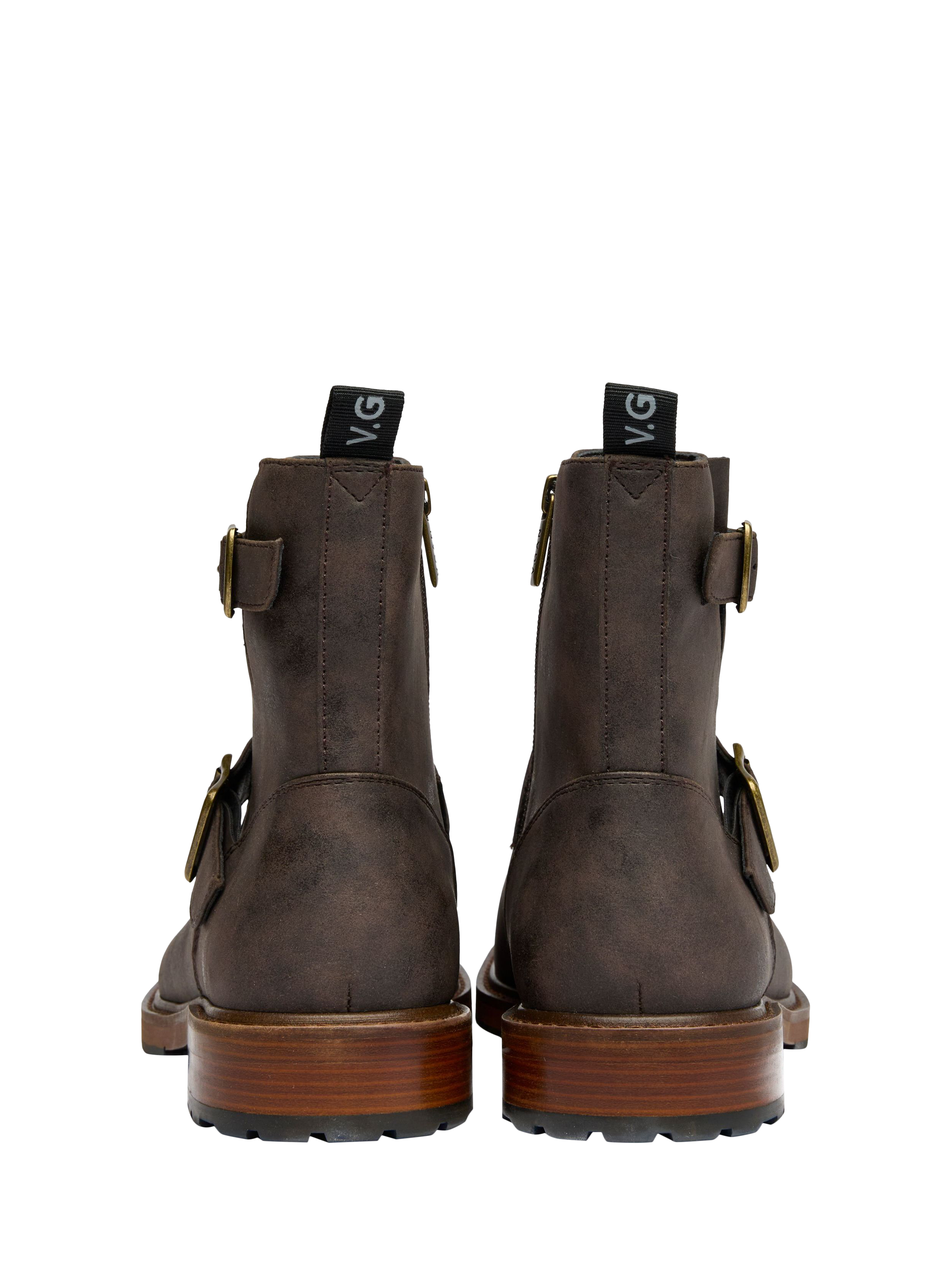 Product image 3 of 4, which shows V.GAN Vegan Arug Pull-On Biker Boots, Brown, Brown, 7