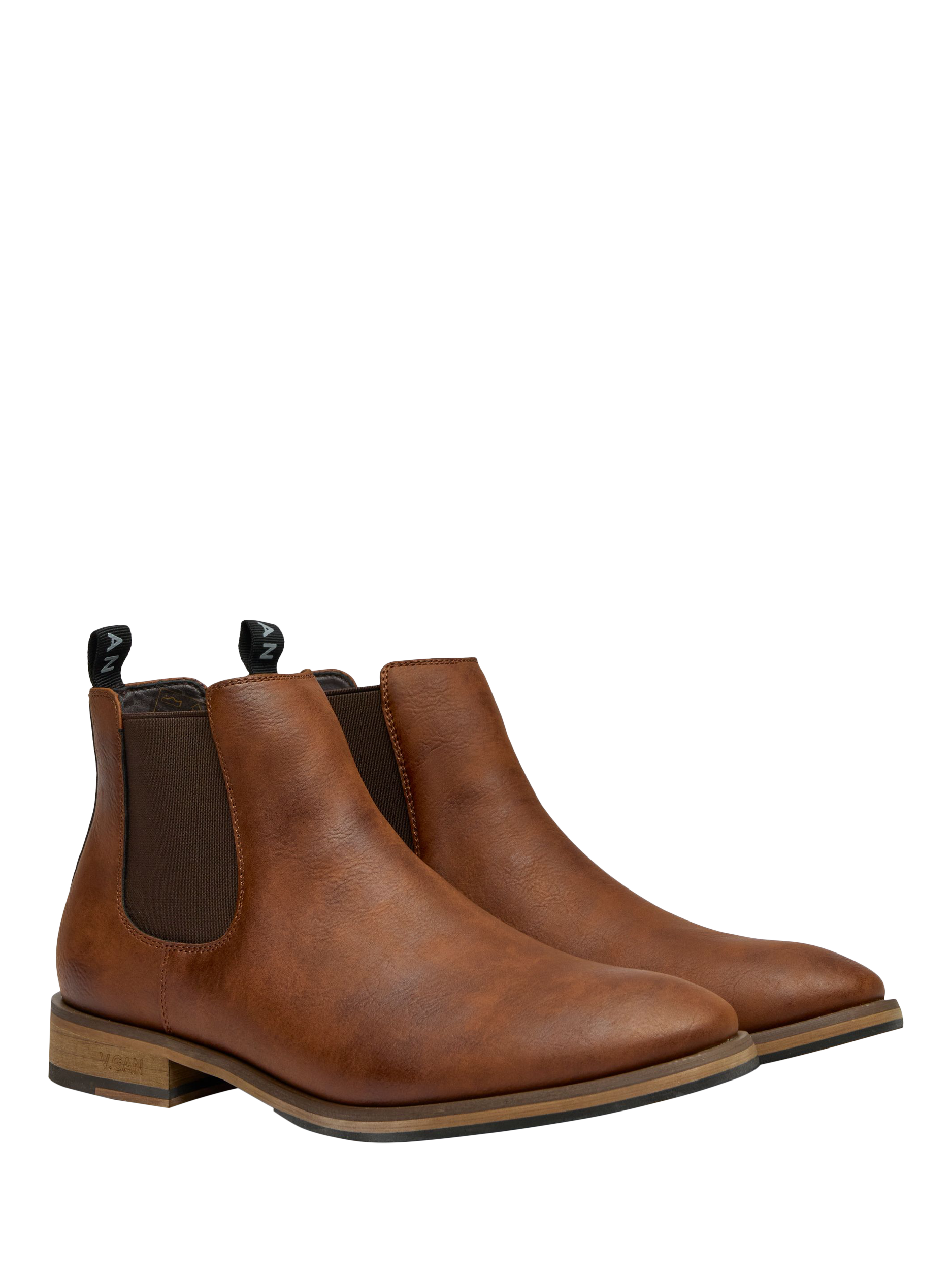 Product image 2 of 4, which shows V.GAN Vegan Cardamom Pull-On Chelsea Boots, Tan, 6