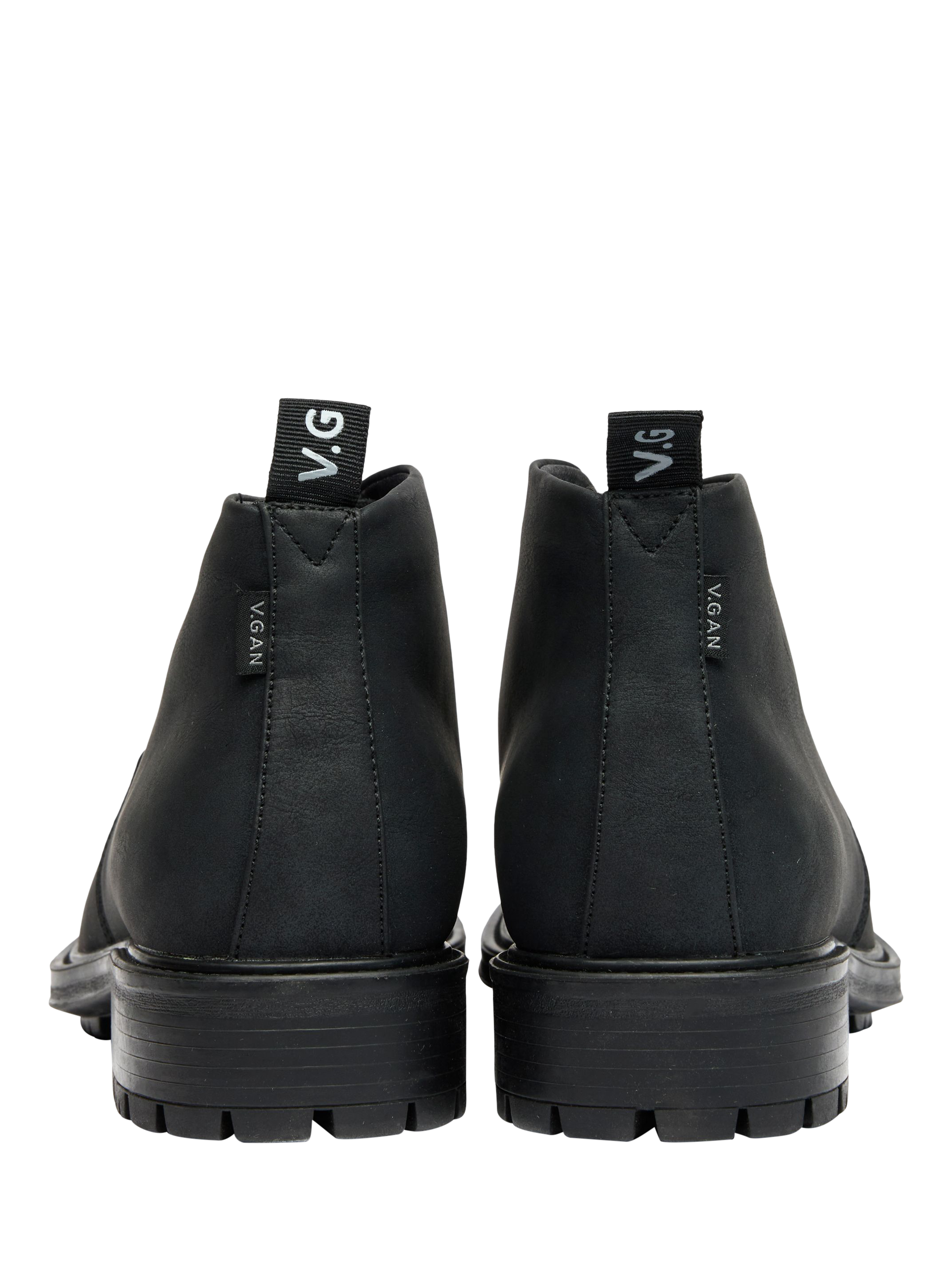 Product image 3 of 4, which shows V.GAN Vegan Endive Lace-Up Chukka Boots, Black, 7