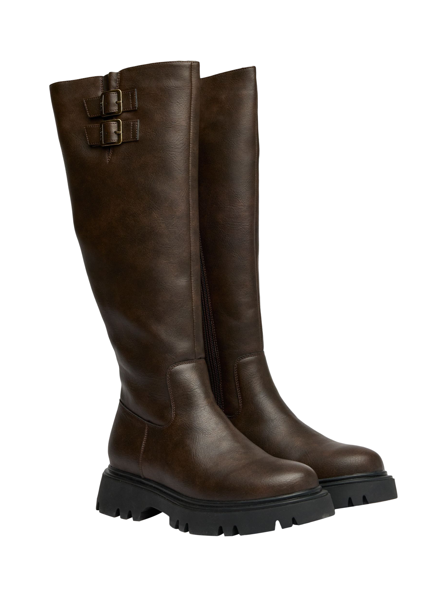 Product image 2 of 4, which shows V.GAN Vegan Bram Knee High Boots, Brown, 3