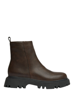 V.GAN Vegan Cameo Zip Ankle Boots, Brown