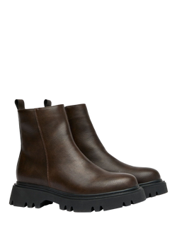 V.GAN Vegan Cameo Zip Ankle Boots - view 2, Brown