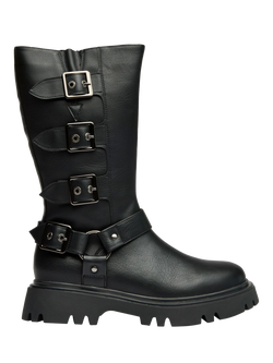 V.GAN Vegan Cosmic Biker Boots, Black
