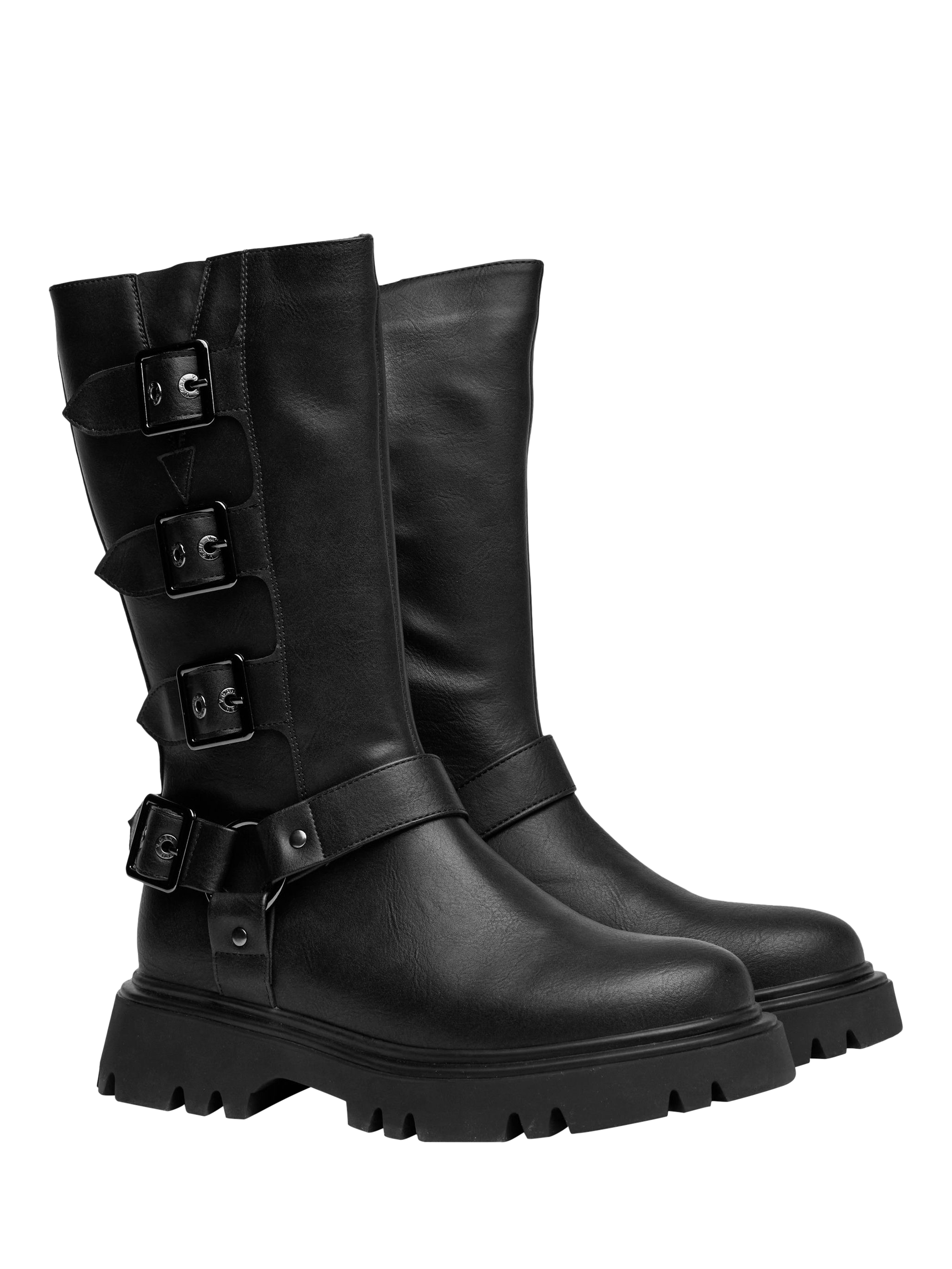 Product image 2 of 4, which shows V.GAN Vegan Cosmic Biker Boots, Black, 3
