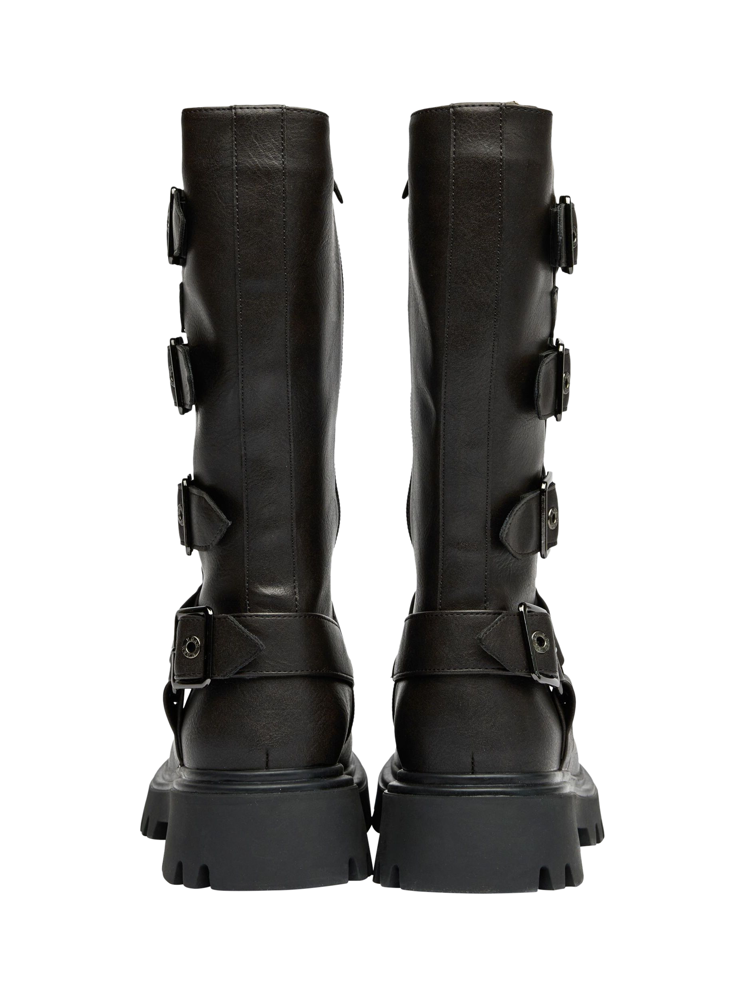 Product image 3 of 4, which shows V.GAN Vegan Cosmic Biker Boots, Black, 3