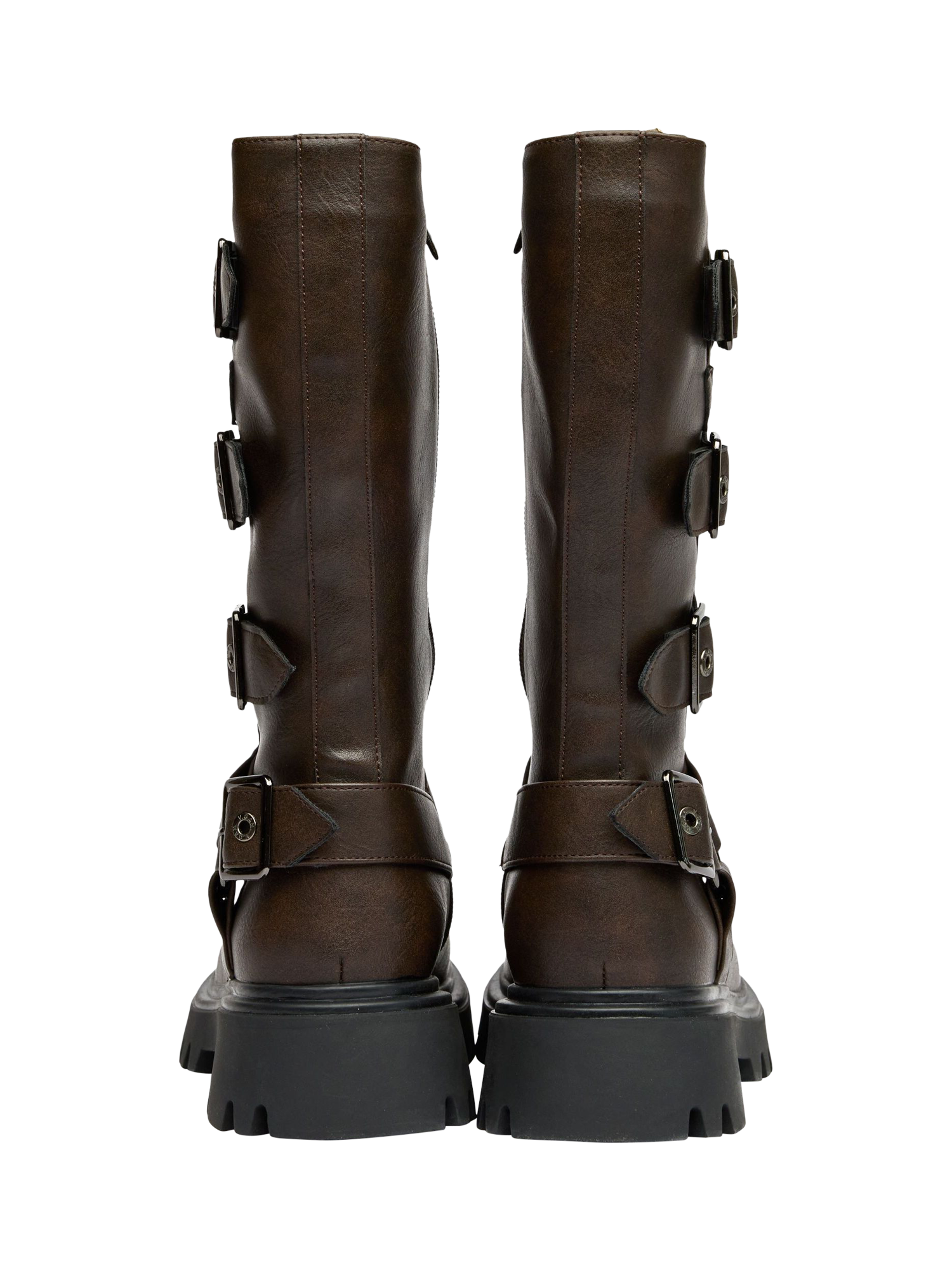 Product image 3 of 4, which shows V.GAN Vegan Cosmic Biker Boots, Brown, 3
