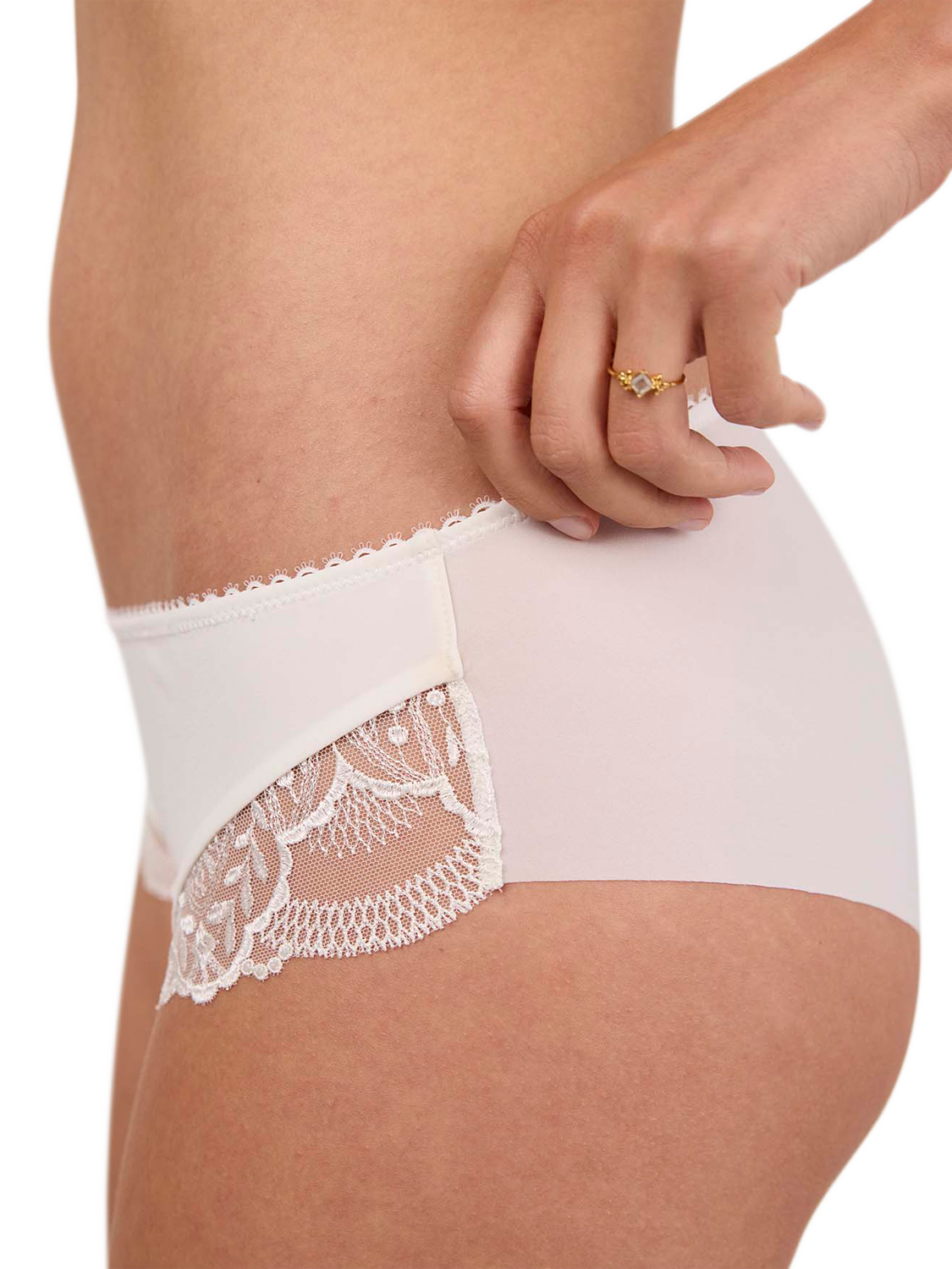 Product image 5 of 5, which shows Maison Lejaby Poesie Knickers, Ivory, 6