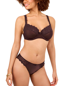 Maison Lejaby Gaby High Waist Knickers, Brown, Brown