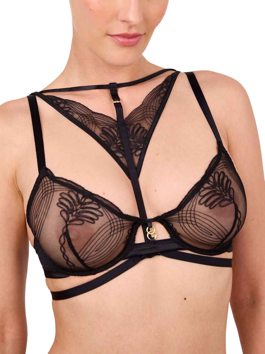 Product image 1 of 3, which shows Maison Lejaby Audace Harness, Black, One Size