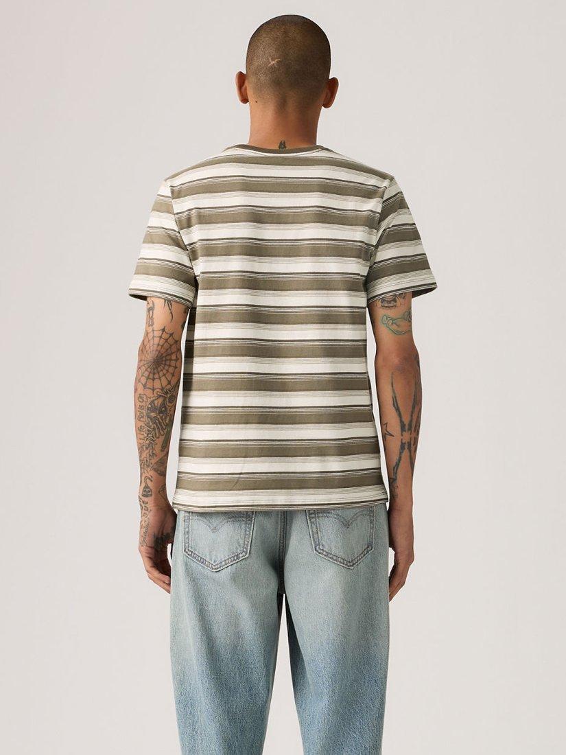 Product image 3 of 3, which shows Levi's Original Striped T-Shirt, Maitake Brown, S
